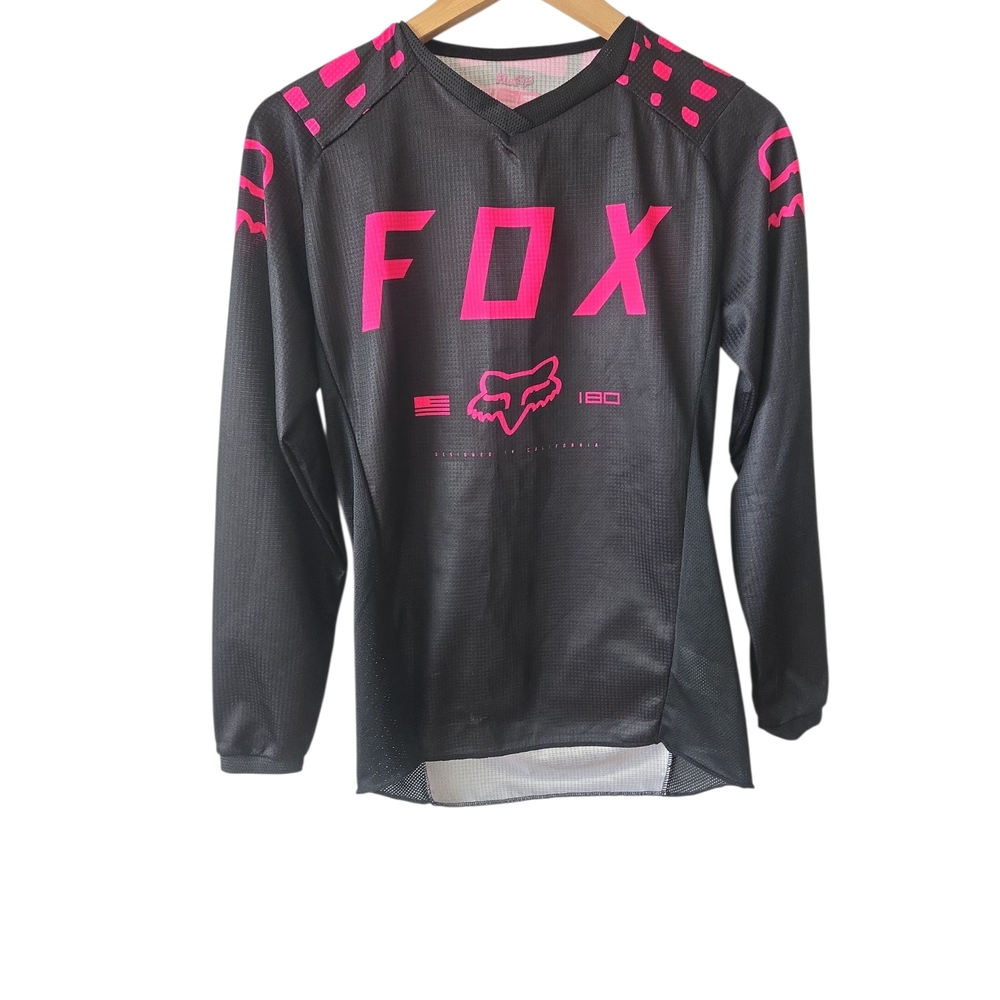 Fox 180 Jersey Black Pink Womens SZ XS